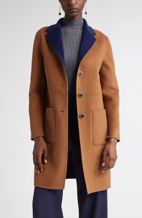 St John St. John Collection Two-tone Double Face Wool & Cashmere Coat