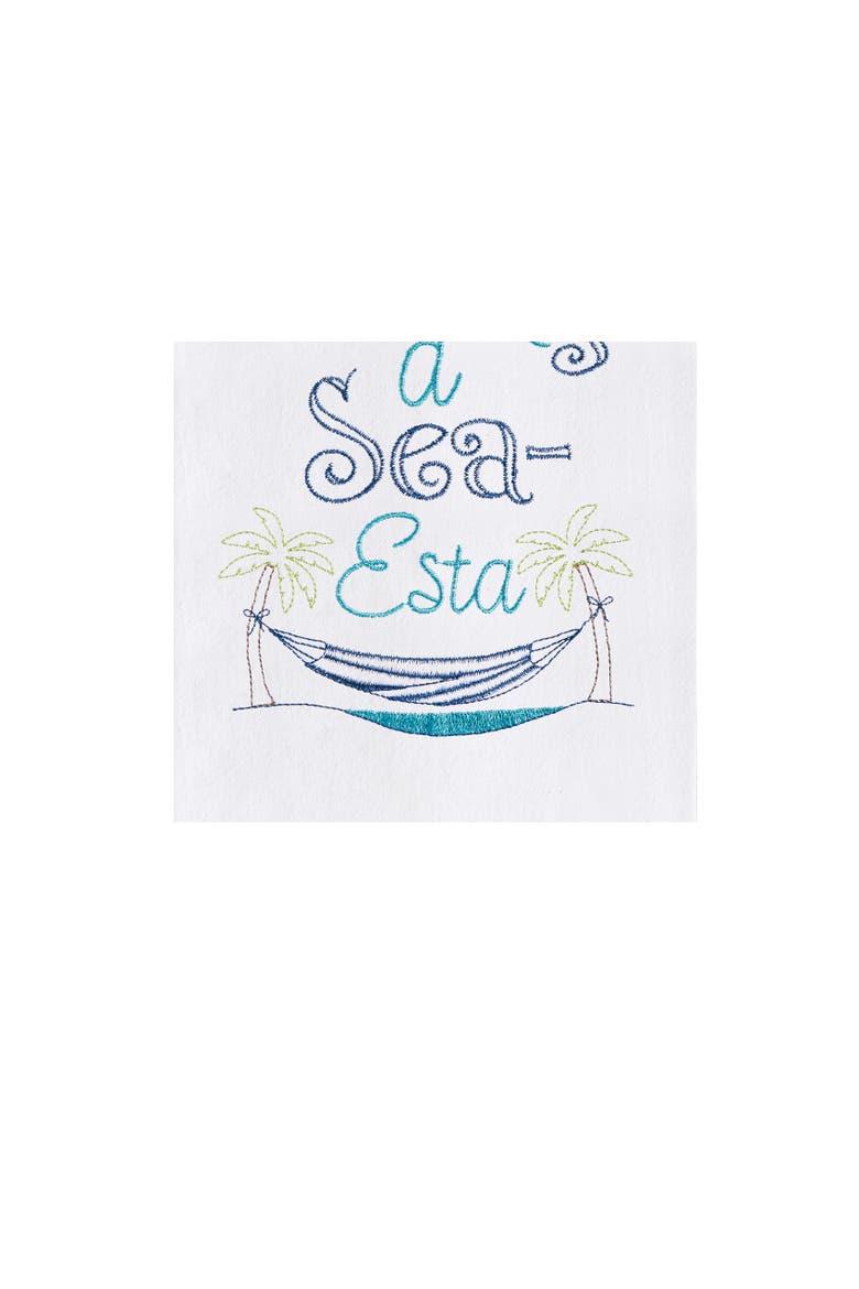 Having A Sea-Esta Dishtowel, Alternate, color, Blue