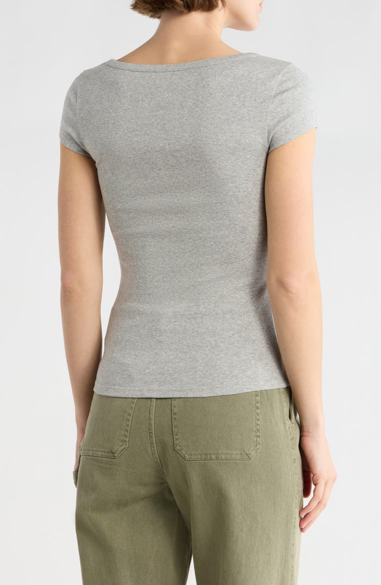 Abound Short Sleeve Henley T-Shirt, Alternate, color, Grey Soft Heather