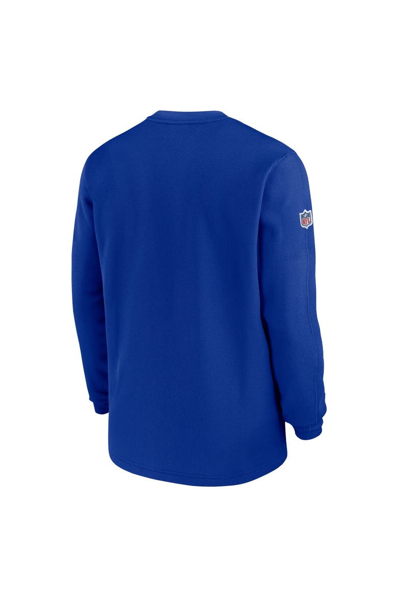 Men's Nike  Royal Buffalo Bills 2023 Sideline Throwback Heavy Brushed Waffle Long Sleeve Top, Alternate, color, Royal