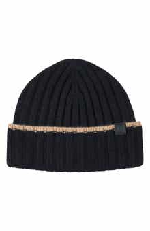 Bruno Magli Cashmere Wide Rib Beanie