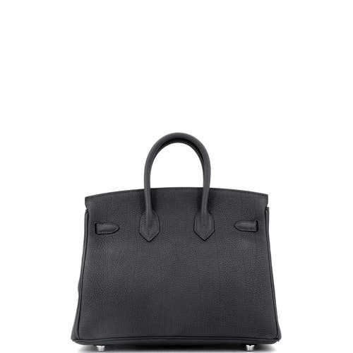 Pre-owned Hermes Hermes Birkin Handbag Black Togo With Palladium Hardware 25 In Black