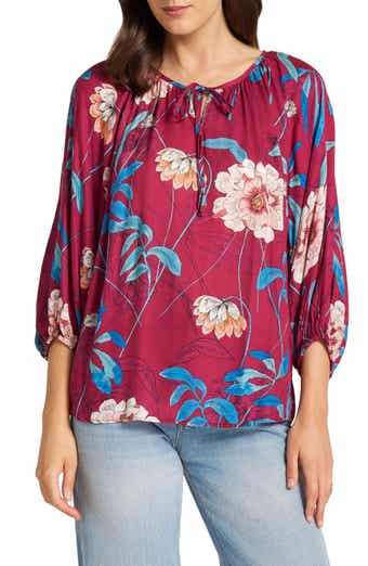 Tie Front Raglan Sleeve Top