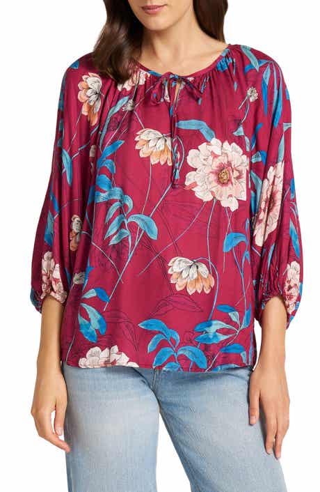 Tie Front Raglan Sleeve Top