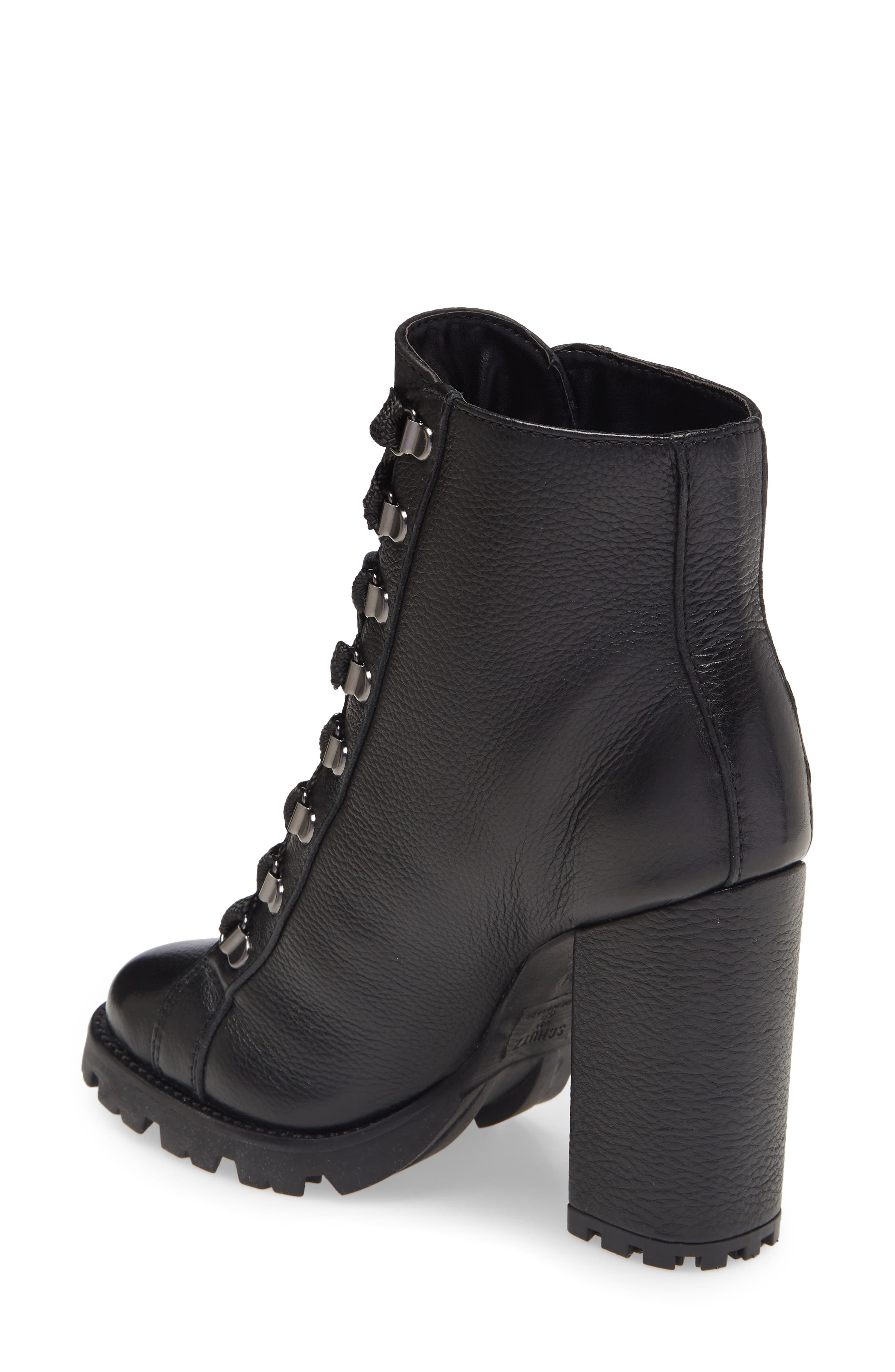 Zhara Lace-Up Boot, Alternate, color, BLACK LEATHER