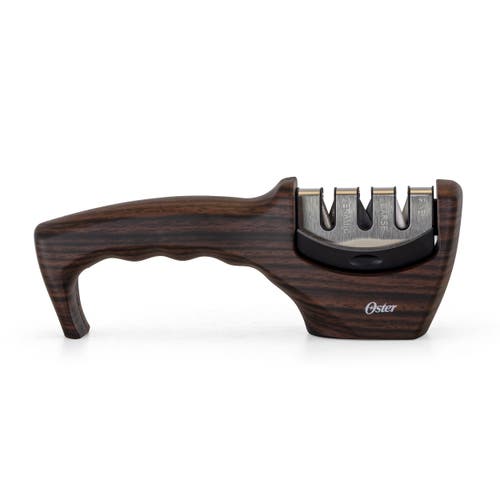 Oster Rochester 3 Stage Handheld Sharpening Tool In Brown