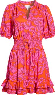 SUGARLIPS Marinda Floral Jurie Smocked Minidress