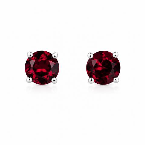 Oval Birthstone Stud Earrings