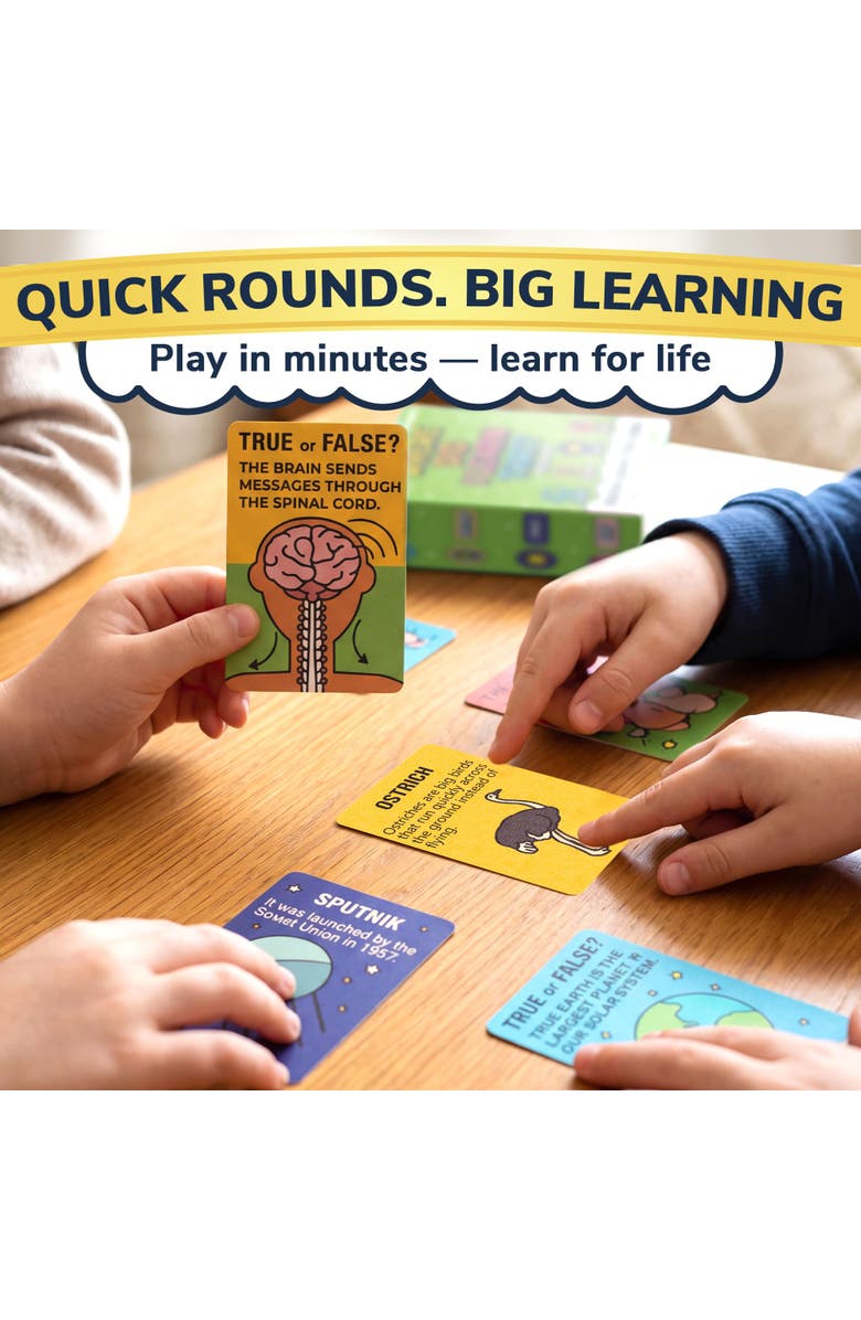 Quokka Kids Trivia Card Games - World, Space, History & Human Body, Alternate, color, 4 Set