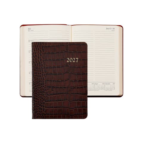 2027 Leather Weekly Notebook
