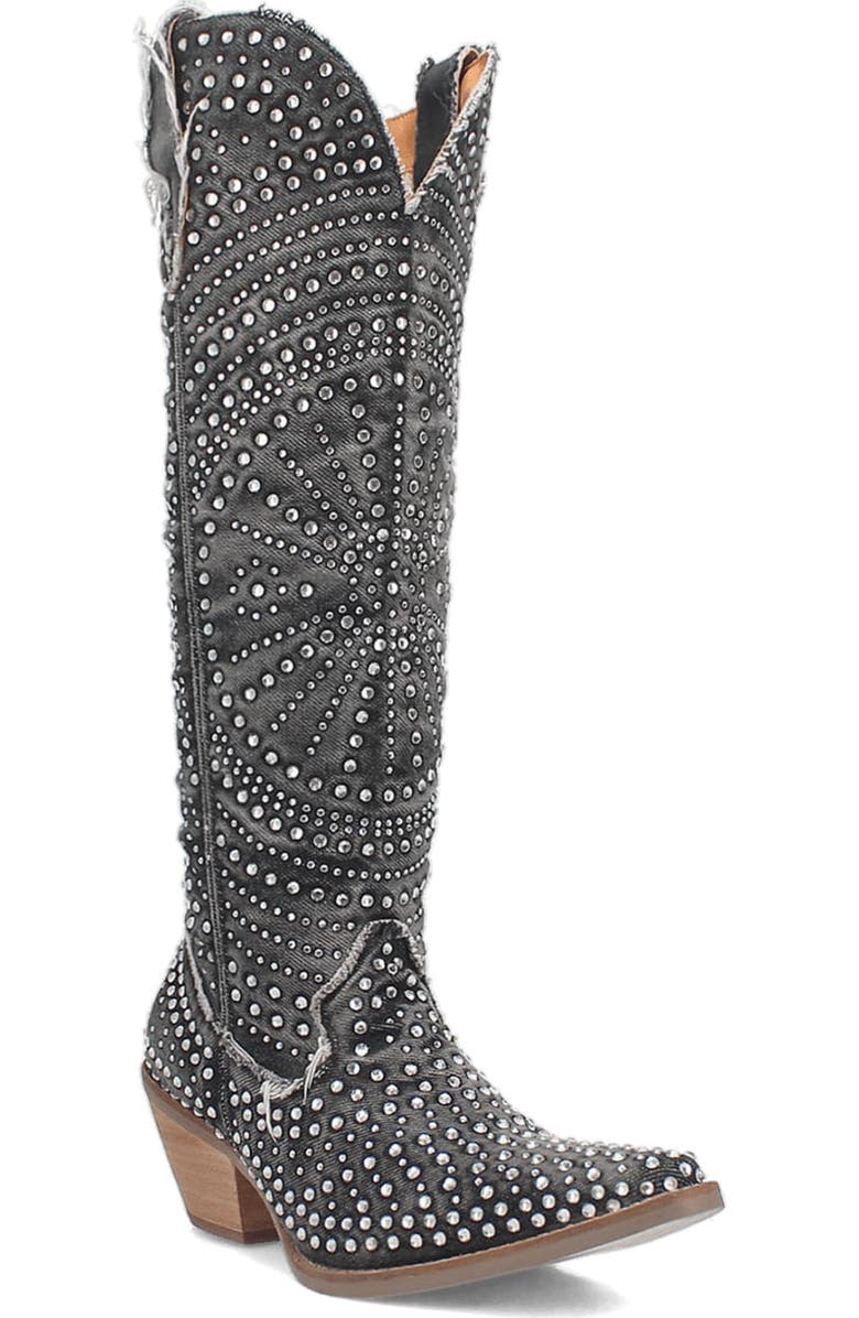 Dingo Honkeytonk Honey Knee High Denim Boot, Main, color,