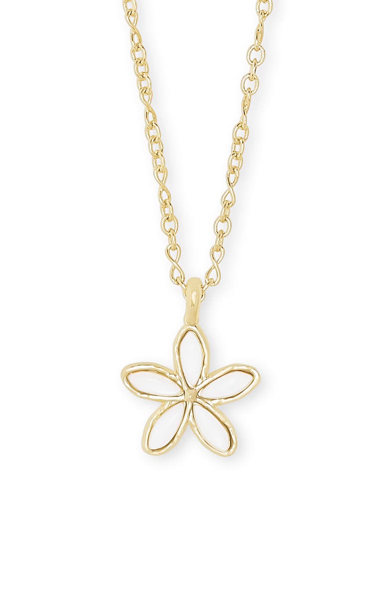 Kendra Scott Kyla Flower Pendant Necklace, Alternate, color, 