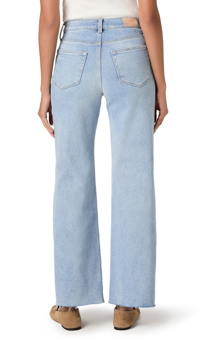 PAIGE Anessa Raw Hem High Waist Wide Leg Jeans, Alternate, color, La Belle