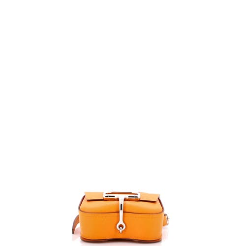 Pre-owned Hermes  Hermes Della Cavalleria Shoulder Bag Epsom Mini In Orange