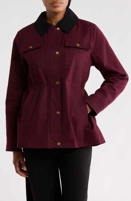 Cinched Waist Twill Jacket
