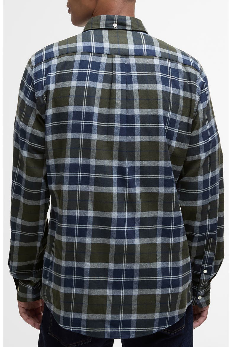 Rasay Plaid Brushed Cotton Button-Down Shirt, Alternate, color, FERNWOOD TARTAN