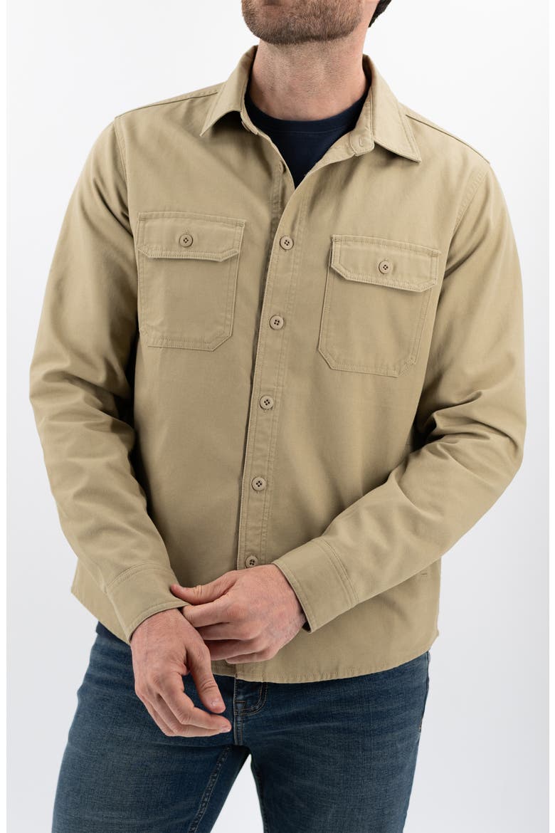 Canvas Button-Up CPO Shirt Jacket, Main, color, KELP