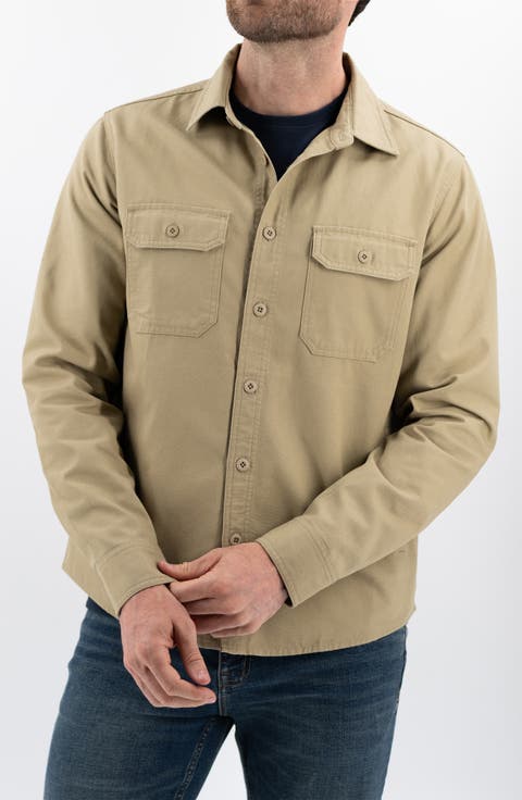 Canvas Button-Up CPO Shirt Jacket