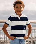 Lands' End Boys Short Sleeve Rugby Polo