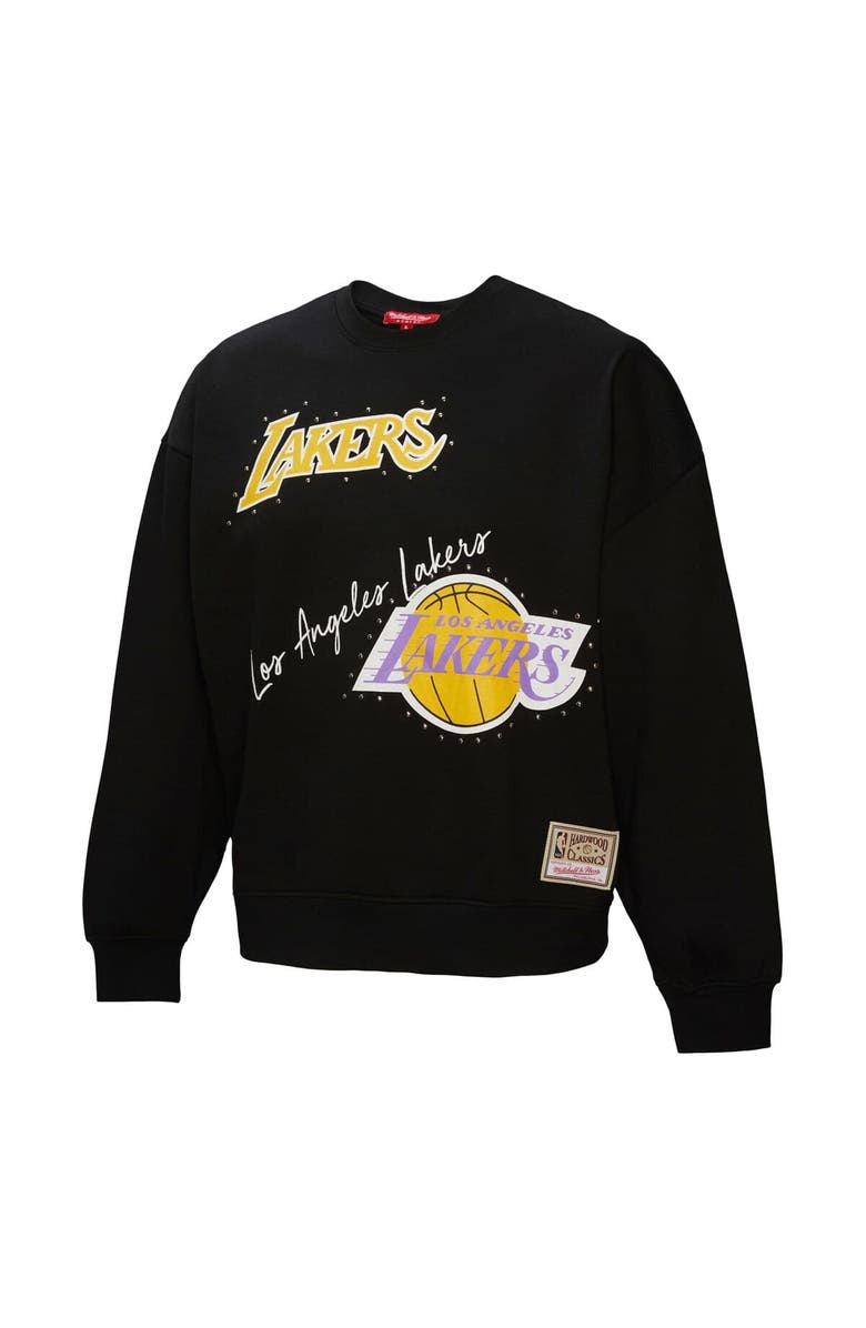 Mitchell & Ness Women's Mitchell & Ness Black Los Angeles Lakers Hardwood Classics Home Team Pullover Sweatshirt, Alternate, color, Black