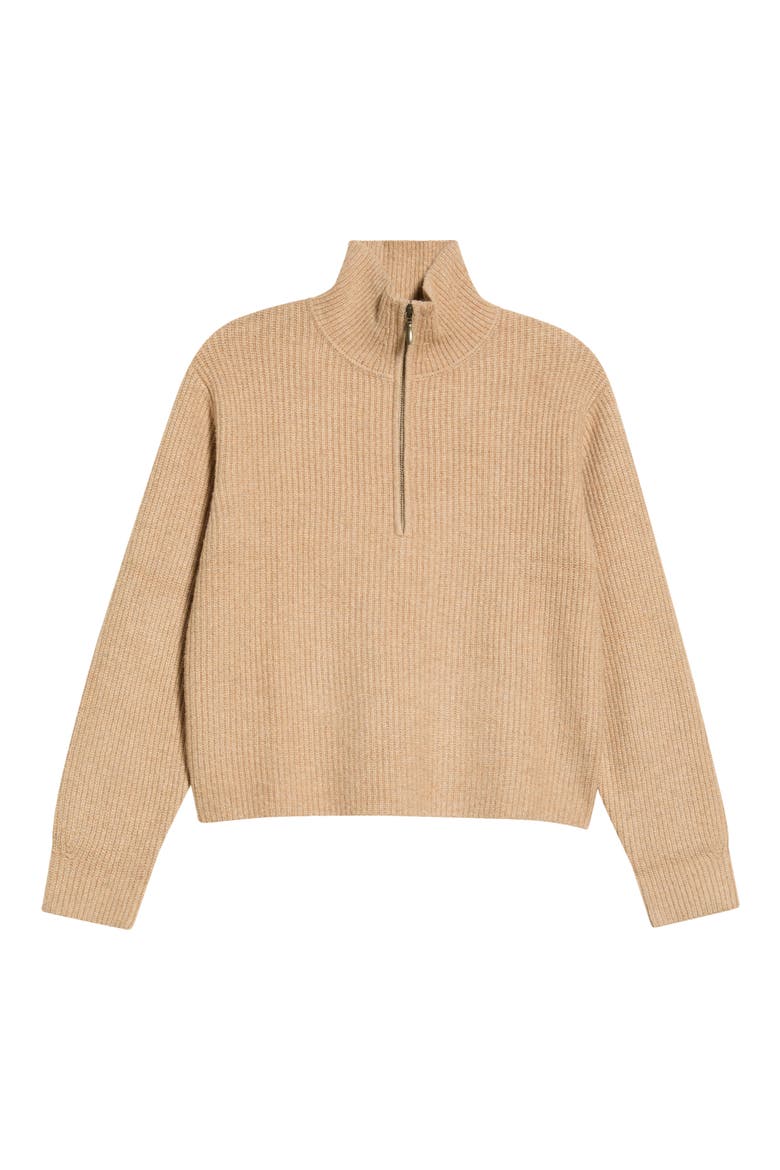 Chalet Cotton Blend Quarter Zip Sweater, Main, color, CAMEL