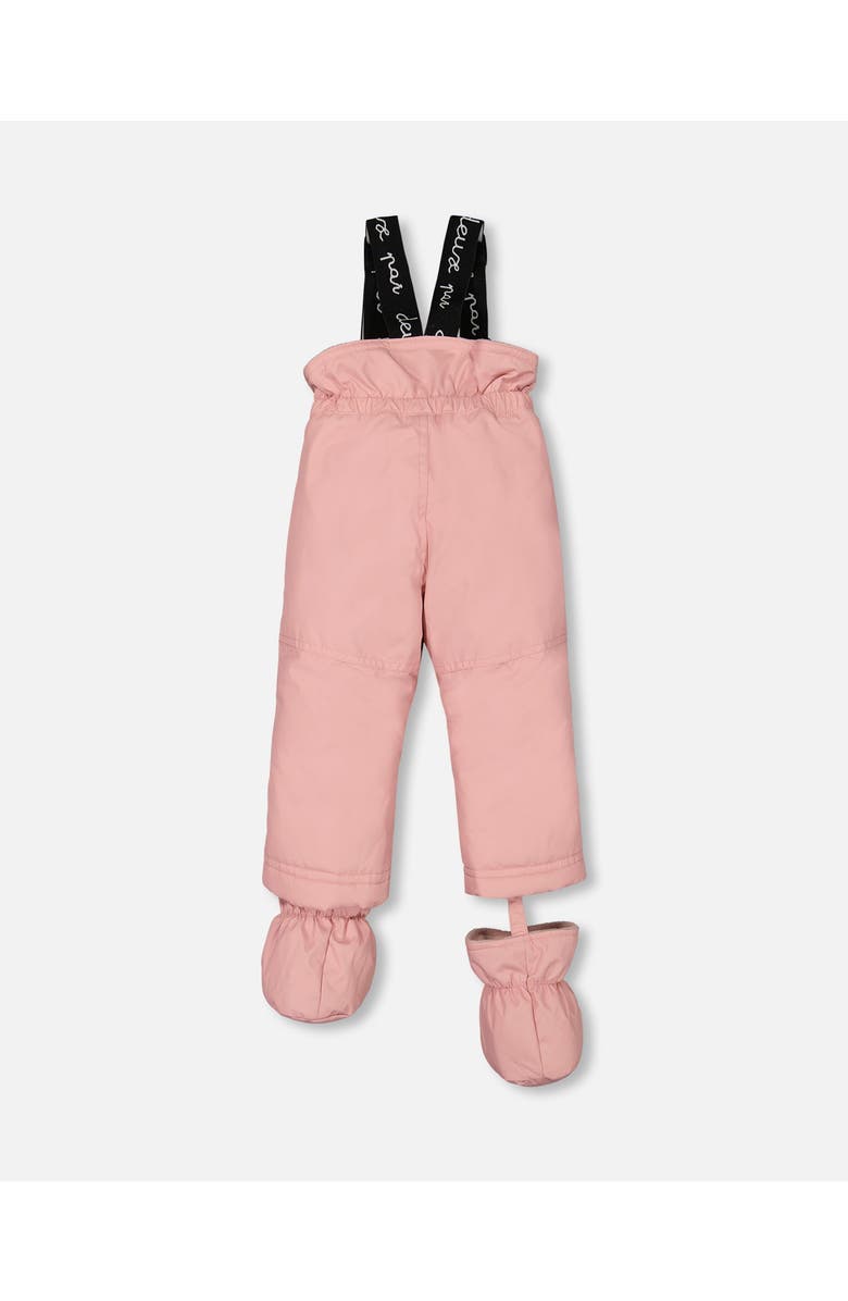 Deux par Deux Baby Girl's Two Piece Baby Snowsuit Silver Pink Printed Woodland Animals, Alternate, color, 