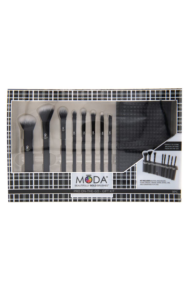 MODA Pro On-the-Go 8-Piece Makeup Brush Set, Alternate, color, 