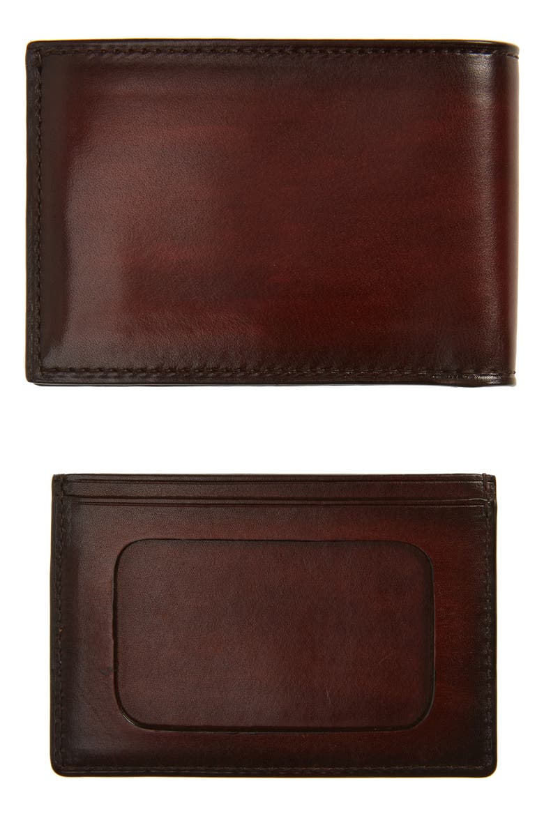 Bifold Leather Wallet & Card Case Set, Alternate, color, MIDBROWN