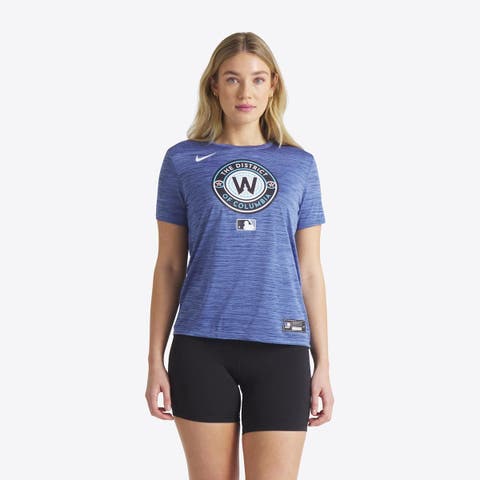 Women's Nike  Blue Washington Nationals 2025 City Connect Authentic Collection Velocity Performance T-Shirt
