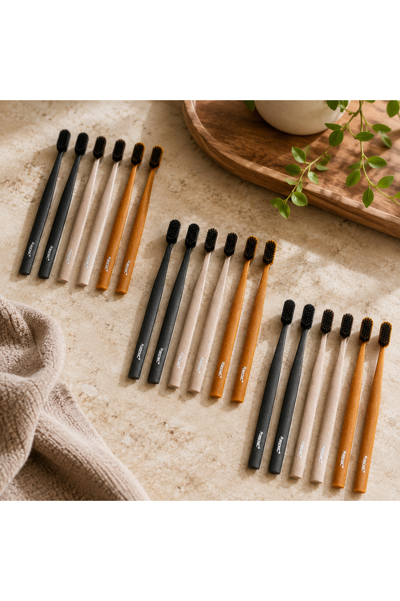 Eco Essentials Bundle 3 Packs of 100% Cedarwood Toothbrushes, Alternate, color, Multicolor