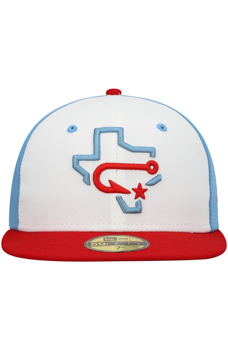 New Era Men's New Era White Corpus Christi Hooks Authentic Collection Team Alternate 59FIFTY Fitted Hat, Alternate, color, White