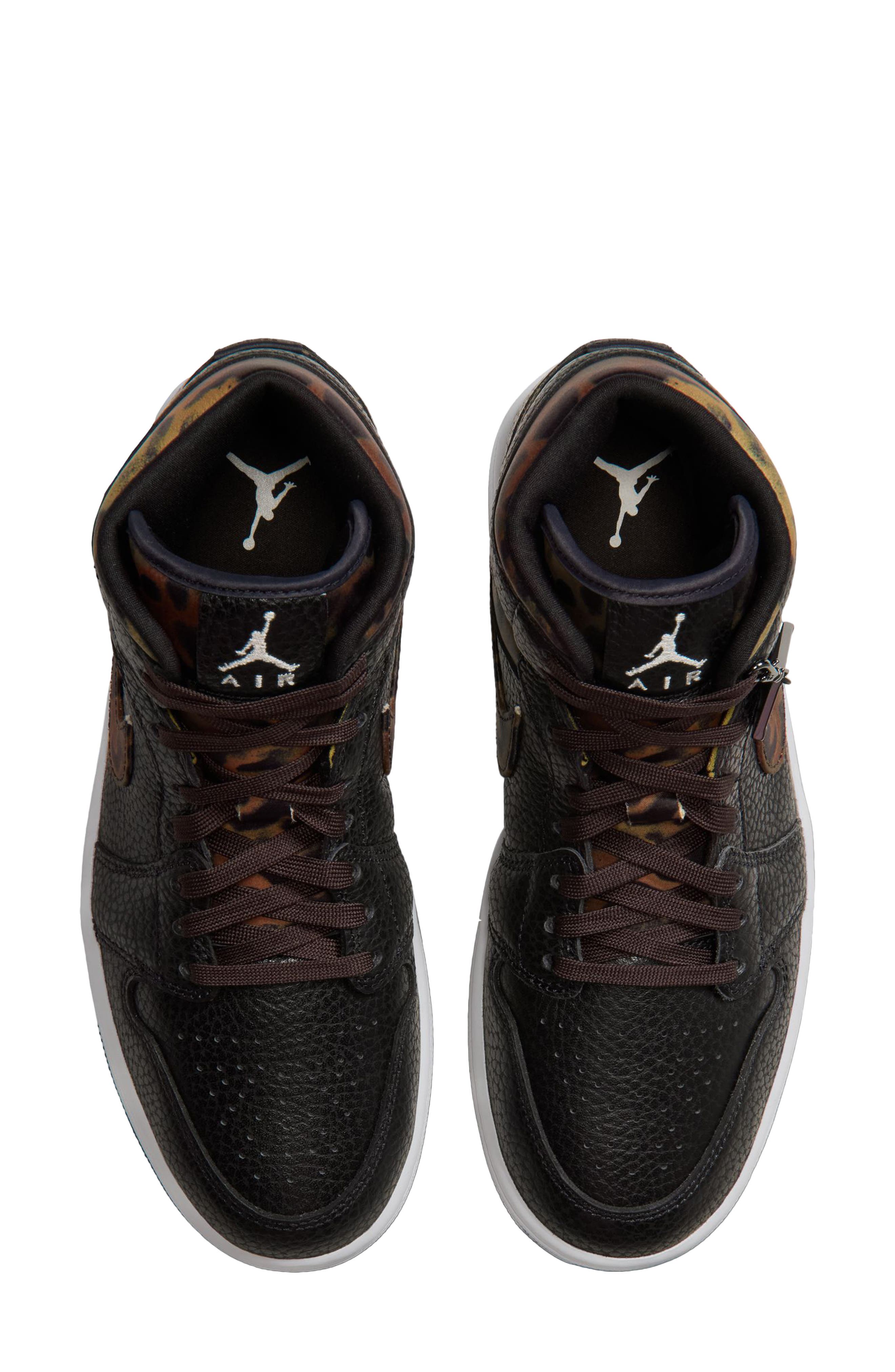 Jordan Air Jordan 1 Mid Sneaker, Alternate, color, 001 BLACK/ VELVET BROWN/ CHALK