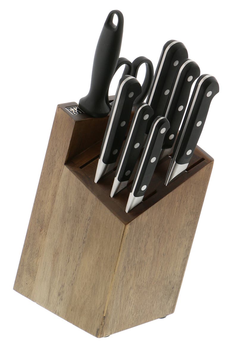 Pro 9-Piece Knife Block Set, Main, color, STAINLESS STEEL