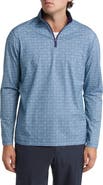 Bugatchi OoohCotton® Print Quarter Zip Pullover