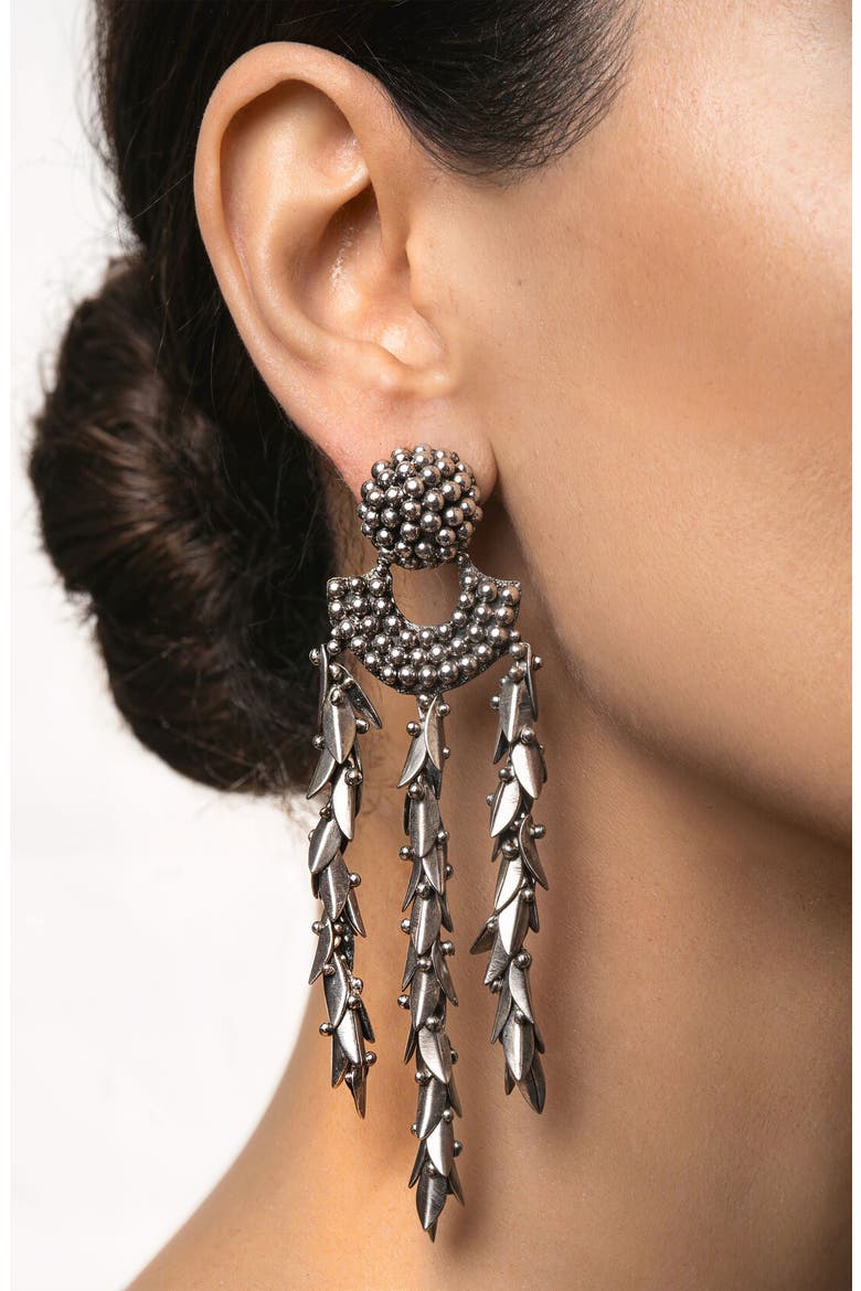 Conrad Drop Earrings, Alternate, color, GUN