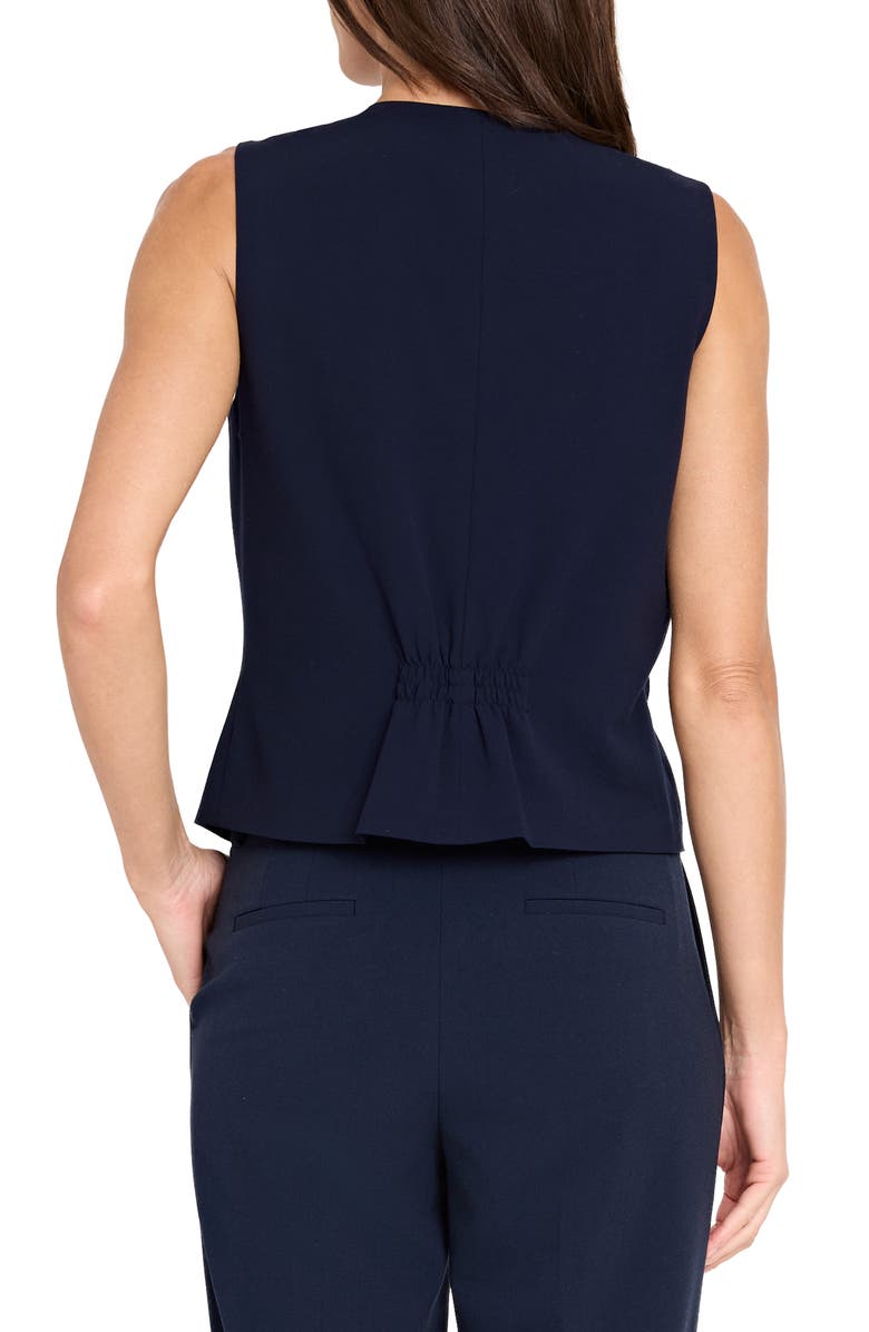 Tahari ASL Crepe Vest, Alternate, color, New Navy