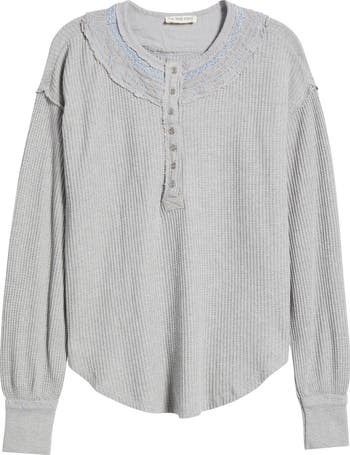 Free People Holly Embroidered Henley | Nordstromrack