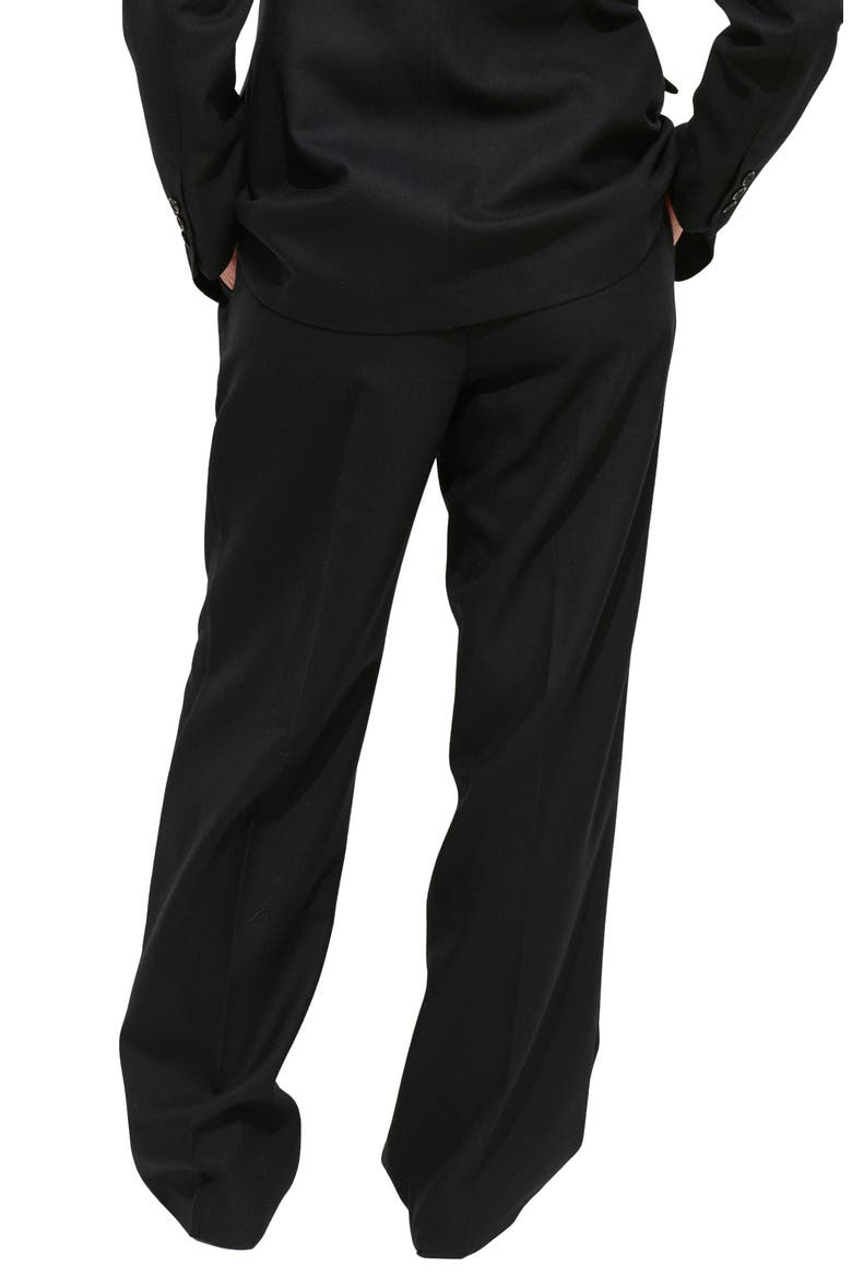 Primrose Pleated Wool Pull-On Trousers, Alternate, color, BLACK