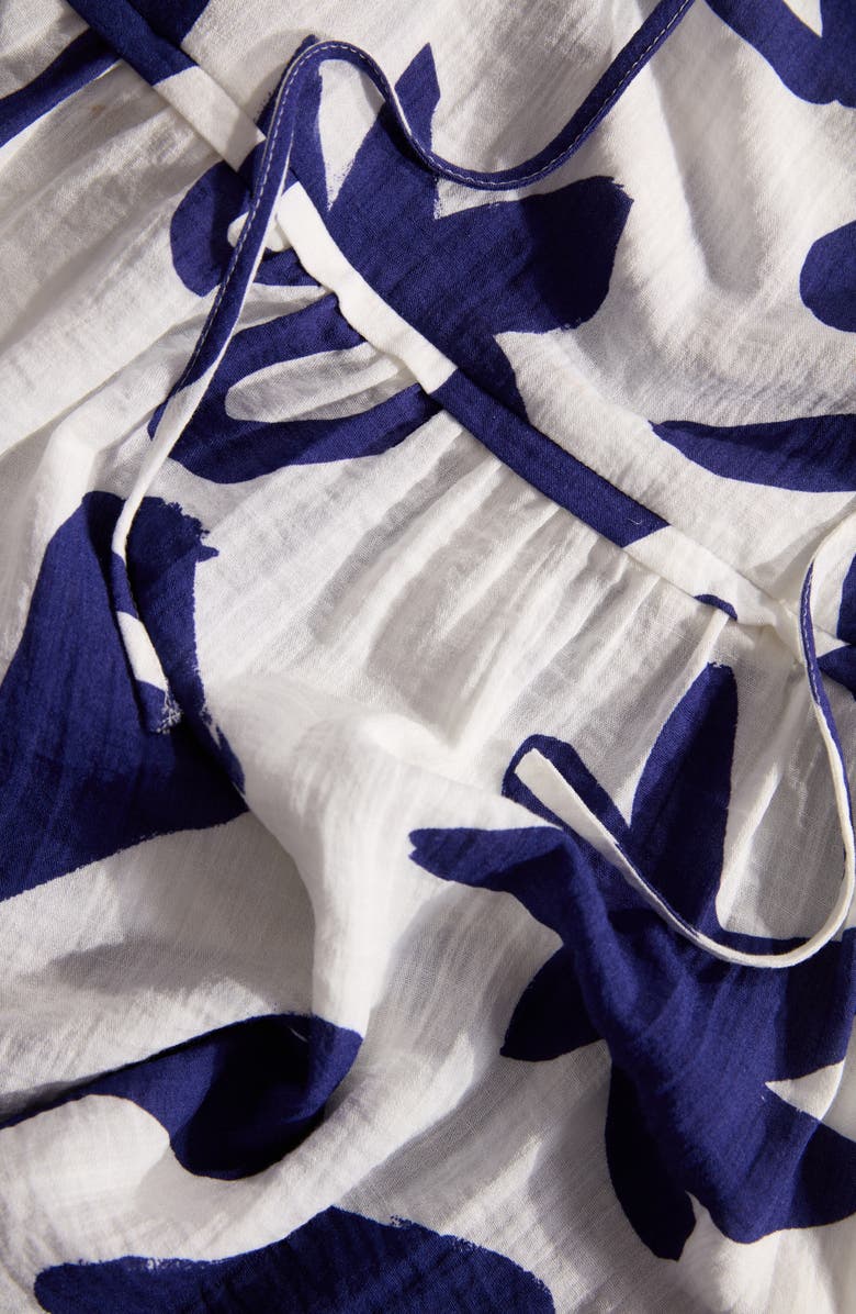 Cache Coeur Corfou Print Tie Neck Maternity Top, Alternate, color, White Multi