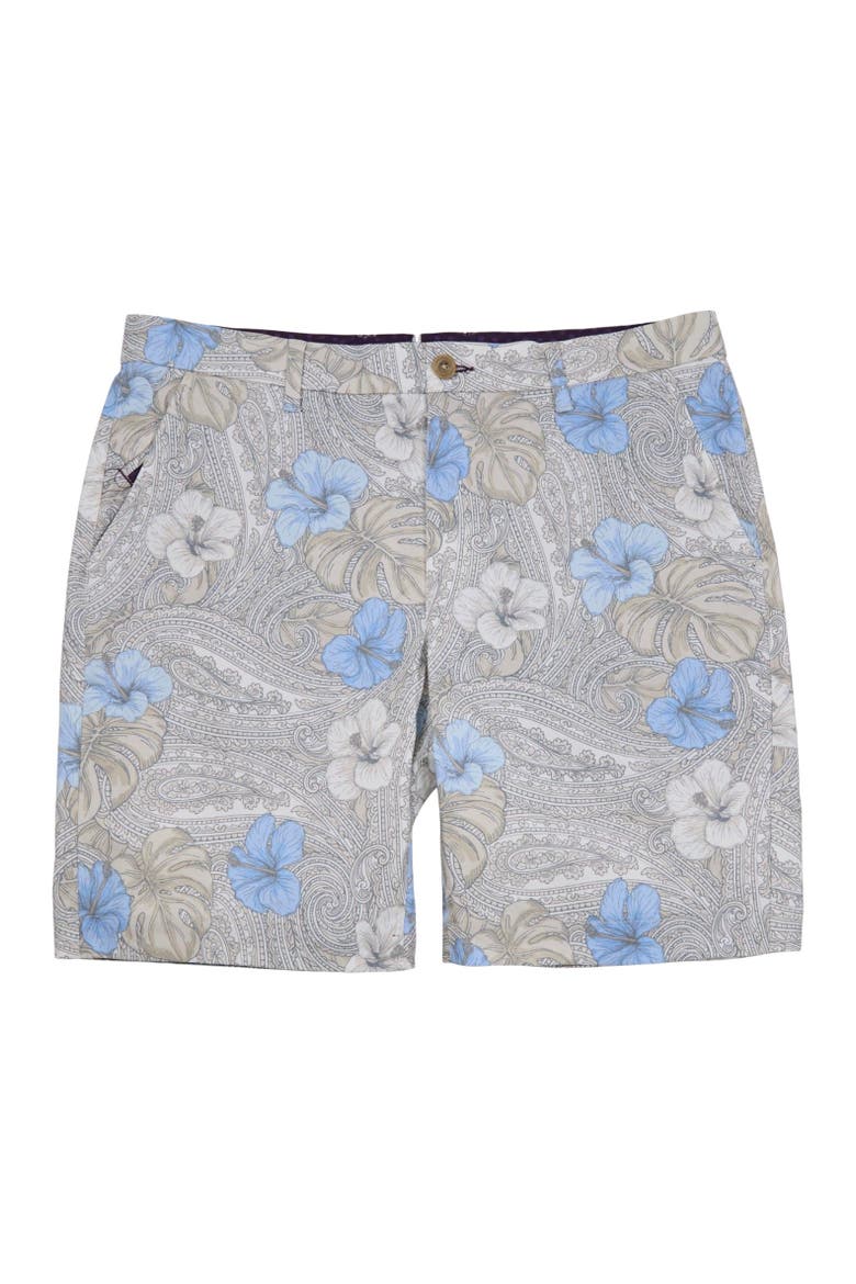 Tropical Paisley Mens Flat Front Short, Alternate, color, TROPICAL PAISLEY NATURAL