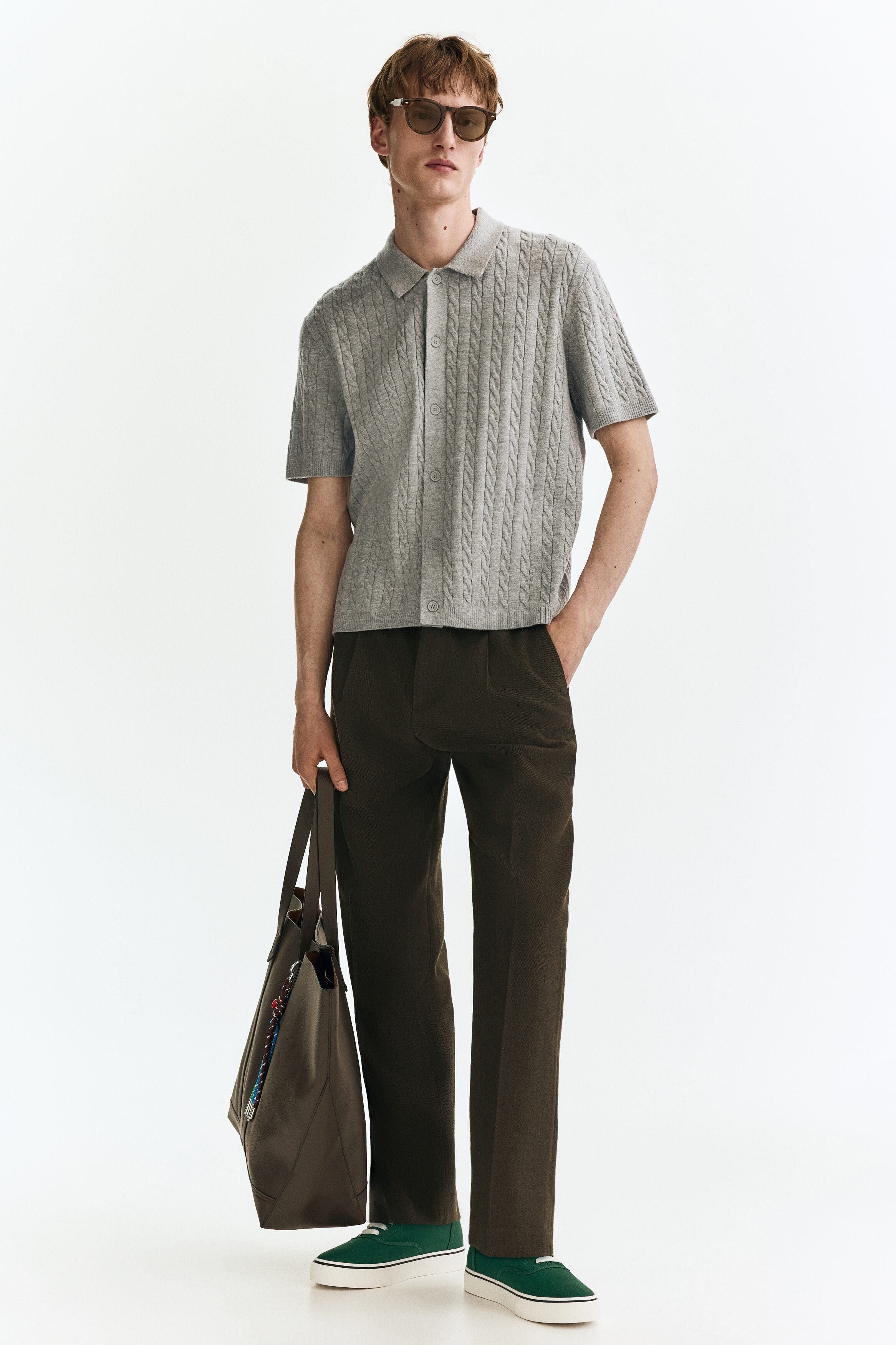 Regular Fit Cable-knit Shirt - image 2