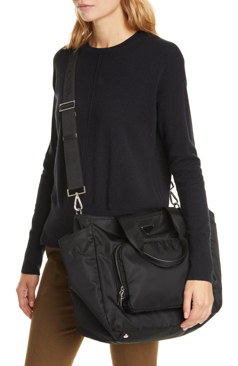 Prada Vela Nylon Baby Bag, Alternate, color,