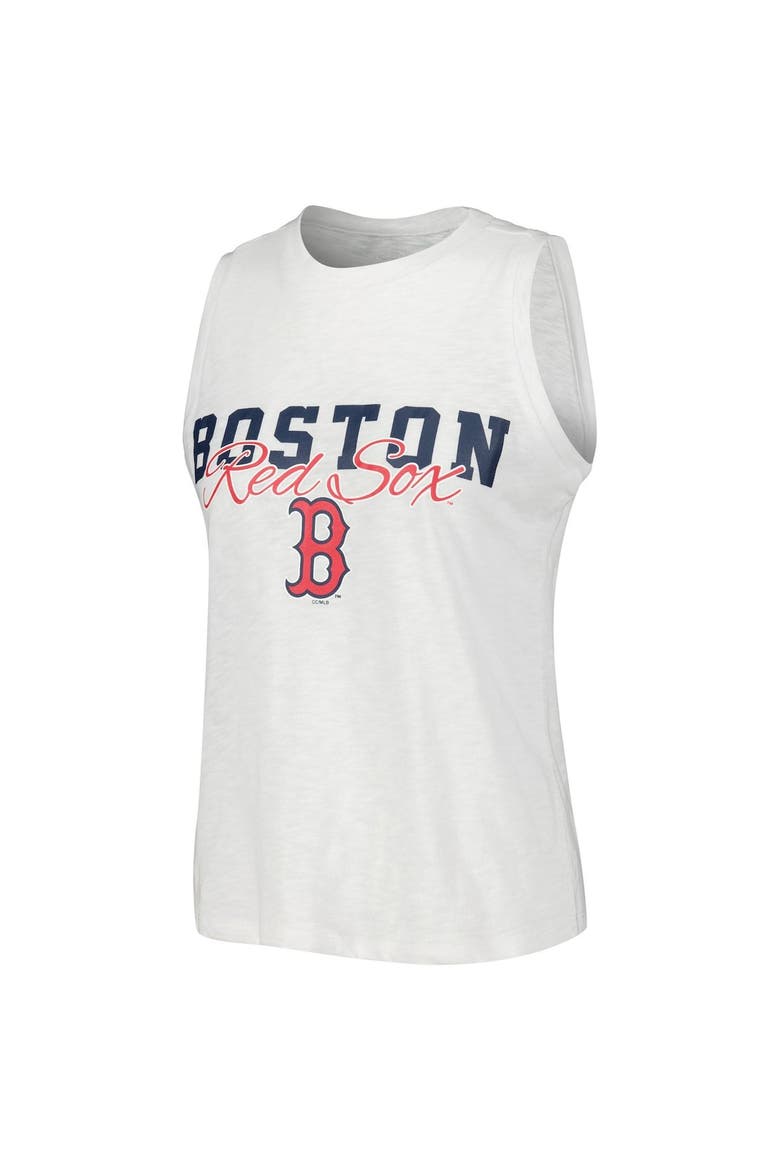 Women's Concepts Sport White Boston Red Sox Reel Pinstripe Tank Top & Shorts Sleep Set, Alternate, color, White
