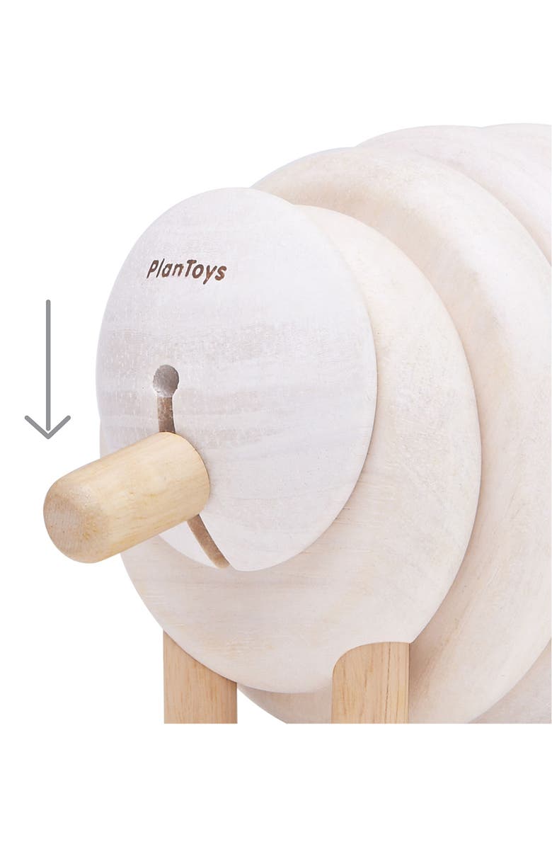 PlanToys<sup>®</sup> Lacing Sheep Toy, Alternate, color, White