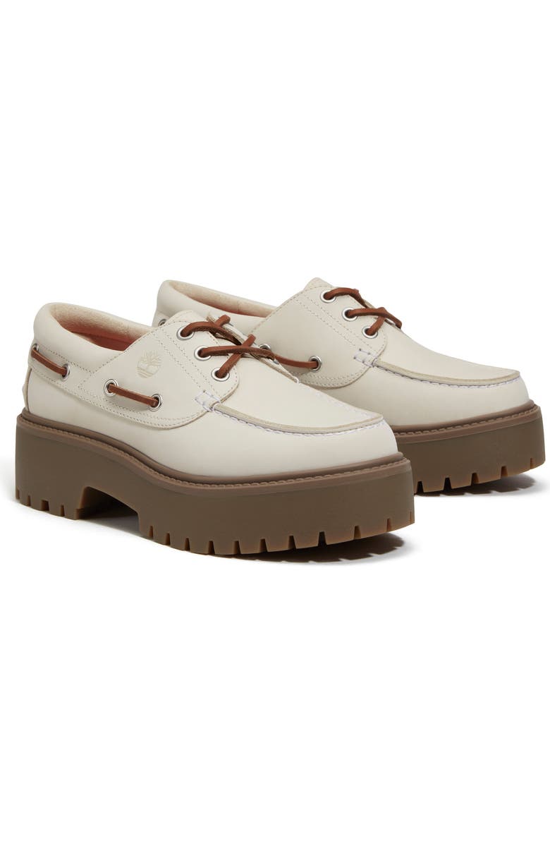Timberland Stone Street Platform Boat Shoe, Main, color, Natural Nubuck