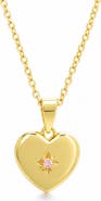 Lily Nily Kids' Pink Cubic Zirconia Heart Pendant Necklace