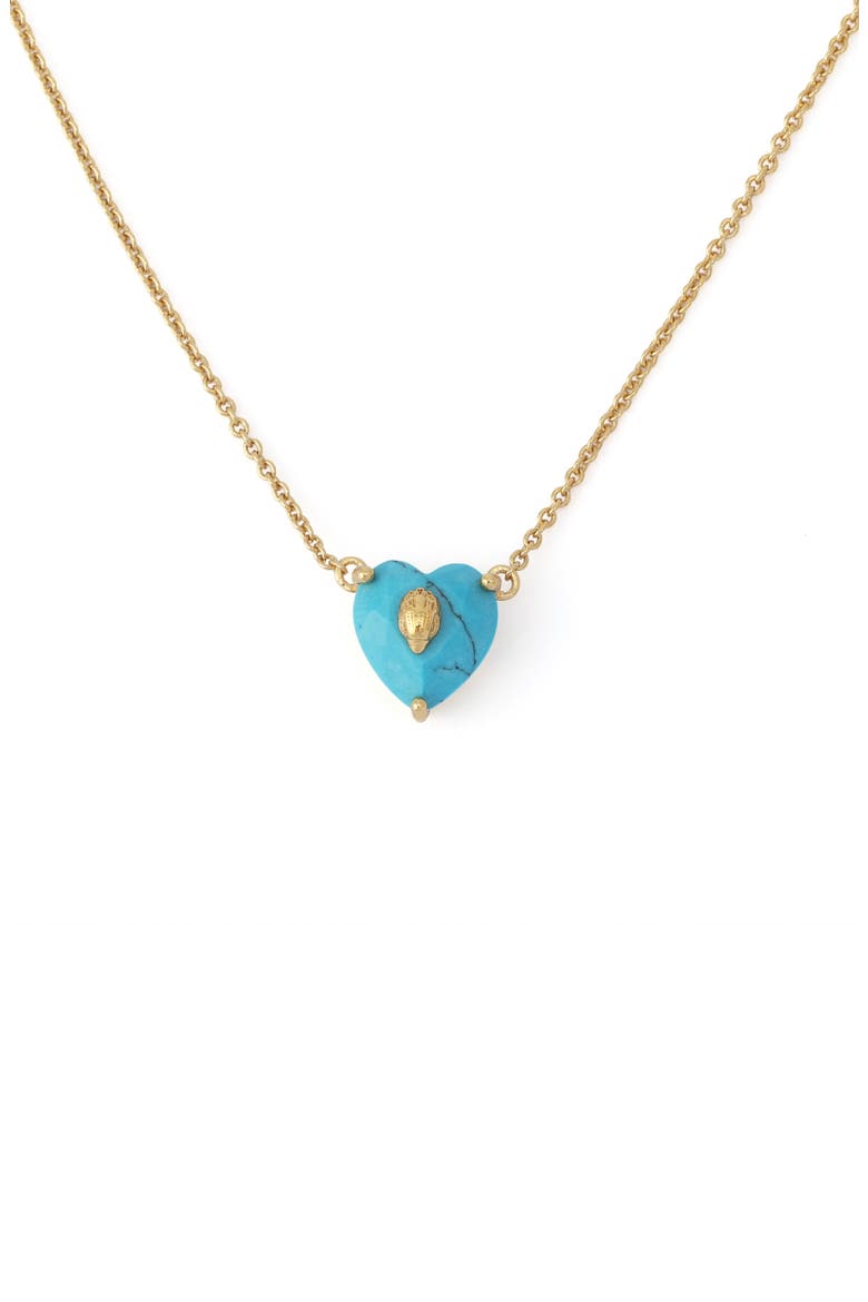 Heart Pendant Necklace, Main, color, TURQUOISE