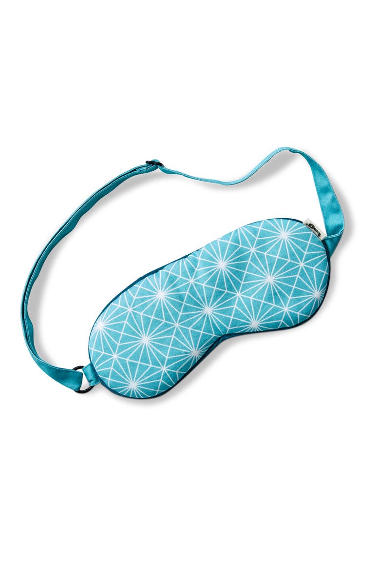 Starburst Sleep Mask Aqua Cotton Everyday, Main, color, Blue