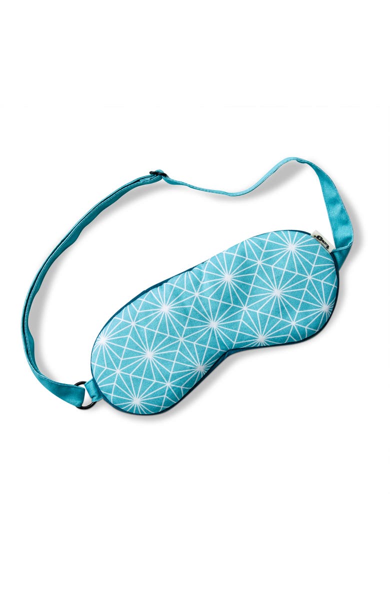 tag Starburst Sleep Mask Aqua Cotton Everyday, Main, color, Aqua