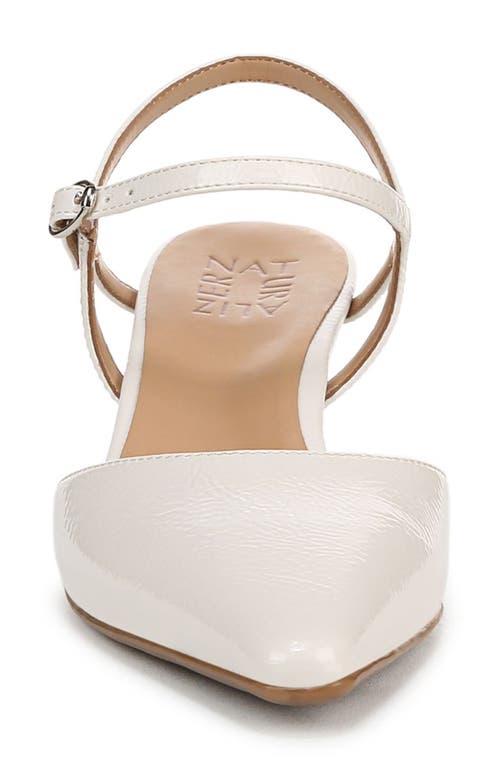 Naturalizer Tara Pointed Toe Pump In Warm White Faux Leather